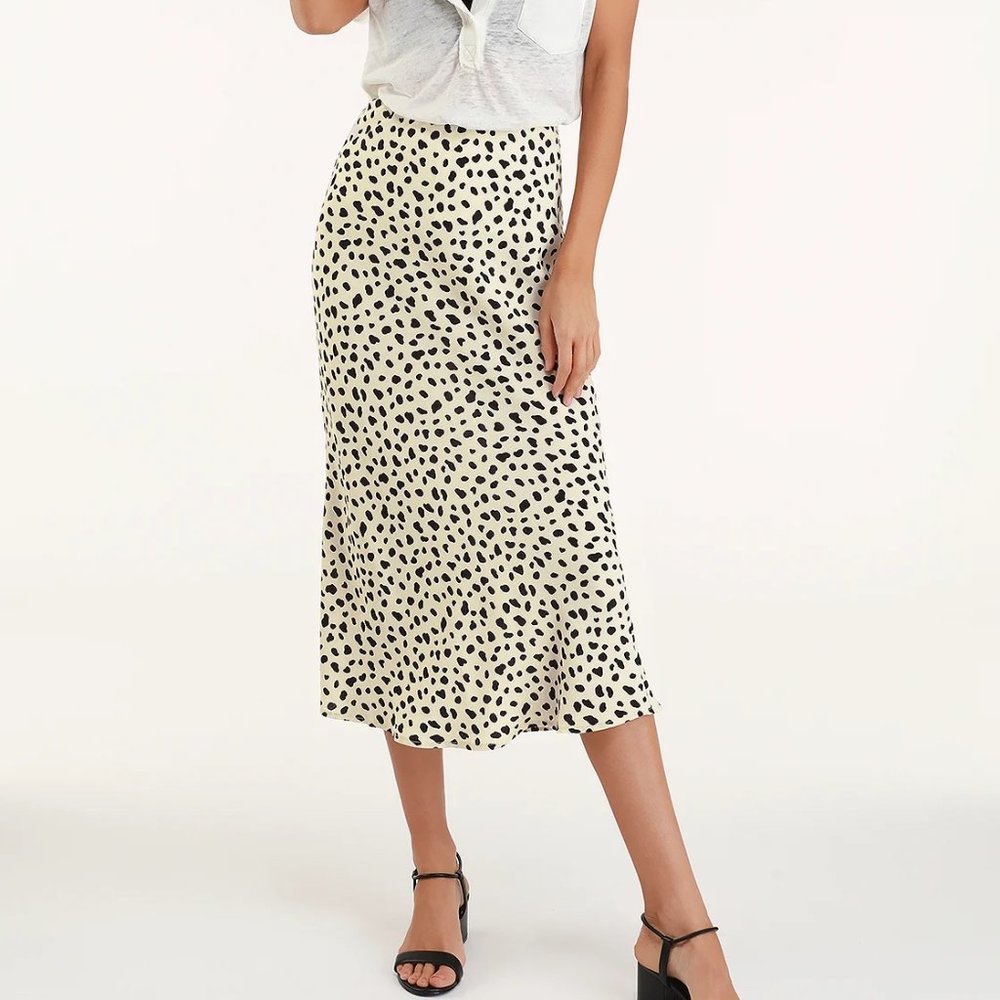 Lulus Raichel Beige Leopard Print Midi Skirt